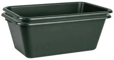 Image de Ensemble de 2 gamelles pour animaux de grande taille (XL), 65 litres, de couleur verte, adaptées aux aliments, robustes