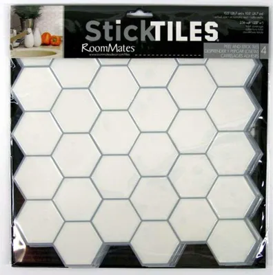 Obrázok produktu pre Nálepka na stenu Room Mates „StickTILES – Šesťuholník perlový 54716“