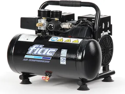 Produktbild von Tragbarer, ölfreier Kompressor, leise, 8 bar, 1 PS, mit 6-Liter-Tank und geringem Geräuschpegel