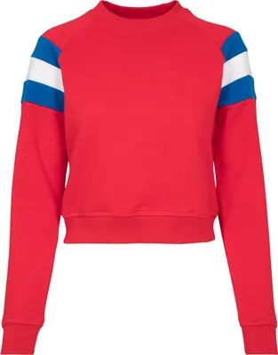 Produktbild von Urban Classics Ladies - Stripe Short Pullover rot - XS