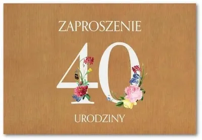 Obrázek produktu pro Pozvánka na 40. narozeniny ZT38 (10 ks)