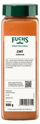 Produktbild von Fuchs Professional Zimt gemahlenes zart süß würziges Gewürze 500g