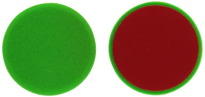 Zdjęcie produktu dla ALCLEAR 5513515G - Płaskie podkładki polerskie, gąbki polerskie samochodowe, średnica: 135x15 mm, kolor: zielony, 2 sztuki