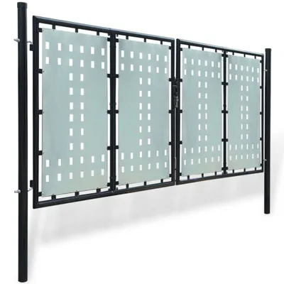 Immagine prodotto di Cancello di recinzione (cancello singolo) nero 300x175 cm