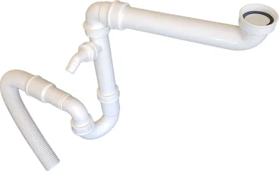 Produktbild von tecuro Raumspar - Spülen Siphon Geruchsverschluss flexibel Ablaufschlauch