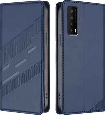 Produktbild von Hülle für TCL Stylus 5G, Kunstleder Brieftaschen Handyhülle mit Kartenfach und Standfunktion Blau