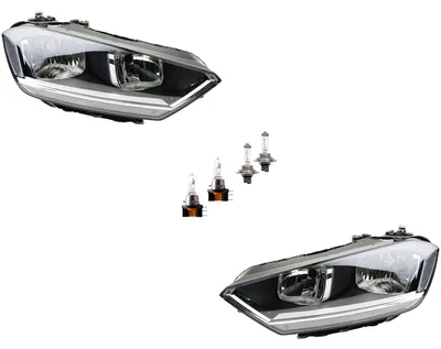 Produktbild von Scheinwerfer Links Rechts Set passend für VW Golf Sportsvan schwarz + Leuchtmit. 964510 517941006A 964509 517941005A 517941005B 517941005C Johns