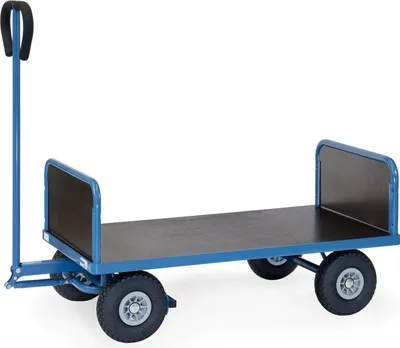 Produktbild von Fetra Handwagen mit 2 Stirnwänden Polyurethanbereifung, 1000x600 mm Ladefläche