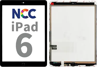 Produktbild von OEM NCC Prime Touchscreen Displayglas Klebestreifen Schwarz für iPad 6 2018 & Werkzeug