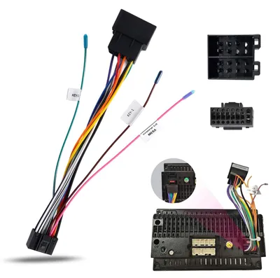 16-Pin-ISO-Adapterkabel für Android Auto Radio, Lenkradfernbedienung