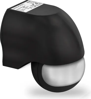 Produktbild von deleyCON 1x Infrarot Bewegungsmelder Aufputz Wandmontage Innen Außen Spritzwassergeschützt Drehbar Neigbar 180° Arbeitsfeld 12m Reichweite