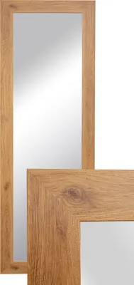 Produktbild von BD ART Wandspiegel Dekorativ Garderobenspiegel Ganzkörperspiegel 150x50cm Bernstein Eiche