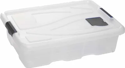 Produktbild von Hega Hogar Aufbewahrungsbox - transparent/blau - 28 Liter - 62 cm