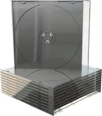 Image de Lot de 50 pochettes de CD noires - Lot de 50 pochettes de protection pour CD