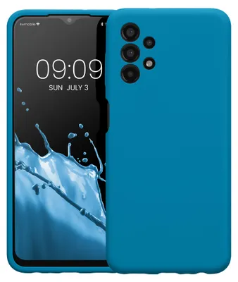 Produktbild von kwmobile Hülle kompatibel mit Samsung Galaxy A13 4G - Hülle Silikon gummiert - Handyhülle - Handy Case in Karibikblau