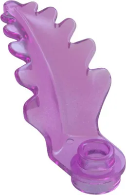 Produktbild von LEGO: 100x Pflanzenelement/Blatt, transparent-Pink