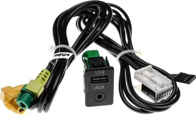 Produktbild von vhbw AUX USB Audio Adapter Kabel KFZ Radio (143 cm) kompatibel mit VW Caddy Kombi 2010+, Caddy (Typ 2K) 2003 - 2010 Auto, Autoradio