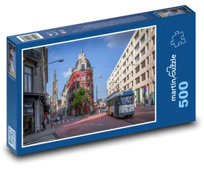 Zdjęcie produktu dla Puzzle 500 Historyczne ulice Antwerpii - martinpuzzle