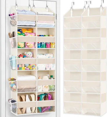 Obrázok produktu pre Organizér na dvere 5 úrovní, 10 priehradiek, 50 lbs, závesný organizér pre skriňu