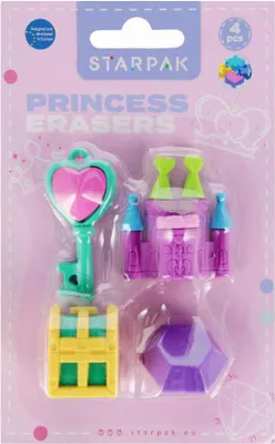 Produktbild von Radiergummi 3D-Puzzle Prinzessin, 4-tlg.