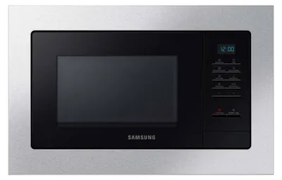 A front view of a Samsung microwave oven.