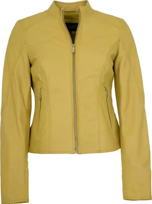 Produktbild von Jilani - Damen Lederjacke Lammnappa lemon : 42