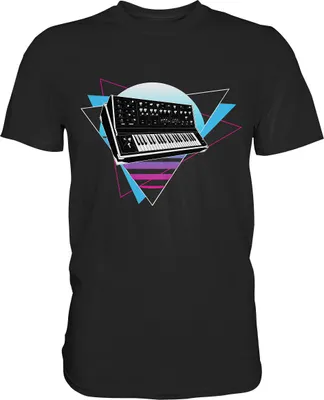 Produktbild von Modularer Synthesizer Analog Vaporwave Techno T-Shirt – Black / M