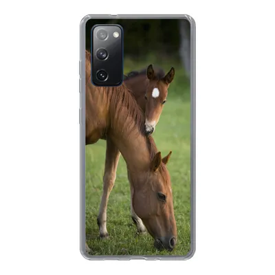 Produktbild von MuchoWow® Handyhülle Schutzhülle Hülle für Samsung Galaxy S20 FE Pferde - Gras - Porträt Silikon Softcase Handy Hülle - Abdeckung