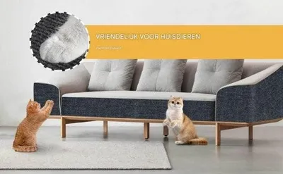 Image de Tapis à griffer pour chats – Tapis à griffer autocollant pour chats – Tapis d'escalade découpé et autocollant pour chats – Tapis à griffer résistant à l'usure et ne se fendillant pas – Pour protéger les tapis, les canapés et les meubles (30 x 100 cm) – Noir