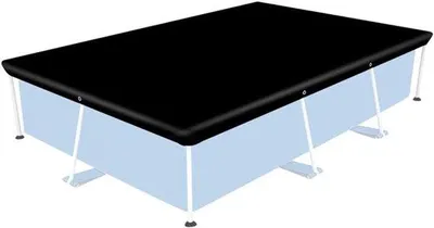 Produktbild von Wasserdichte Abdeckung - Staubdichte Abdeckung - Poolabdeckung für Außenpools, 221 x 150 cm. Schwarzes Oxford-Gewebe - UV-Schutz - Wasserdicht, wärmereflektierend - Staubdichte Abdeckung
