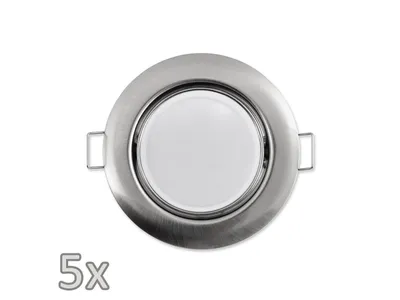 Produktbild von Einbauleuchten-Set McShine 5xRahmen 5xLED-Modul 5W 440lm 230V Edelstahl