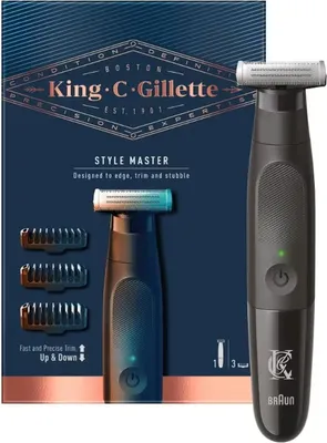 Image de King C. Gillette Style Master Tondeuse à barbe courte sans fil avec lame 4D (42,73)