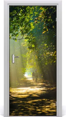 Produktbild von Tulup Türaufkleber 95x205 cm Dekorative Aufkleber Selbstklebend Wasserdichte Tapete Abnehmbar Schlafzimmer Wohnzimmer Wohnkultur - Weg im Wald
