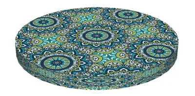 Produktbild von Bertoni RING, Rundes Stuhlkissen, Dekoratives wasserfestes Sitzkissen mit Muster, 40 cm x 4 cm Anais
