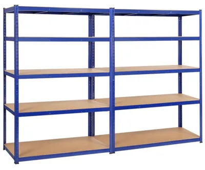 Produktbild von Metallregal – Kellerregal, Steckregal – 180 x 120 x 60 cm – 2 Stück – Blau