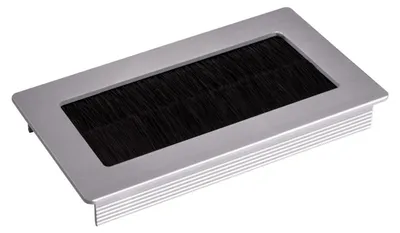 Produktbild von SOTECH Kabeldurchlass TONDO 100 x 70 x 17,3 mm Silber EV1 – Kabeldurchführung Schreibtisch