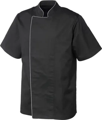 Imagen del producto de Chaqueta de chef para hombre, manga corta, color , talla L. Bata profesional para chefs y servicios de catering