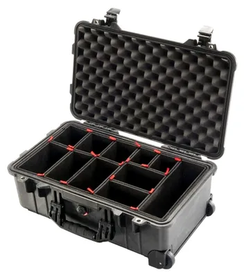 Produktbild von Peli Case 1510 Trolley mit Trekpak Einteilungssystem, schwarz, Kamerakoffer, Fotokoffer, Outdoorkoffer, wasserdicht, IP67