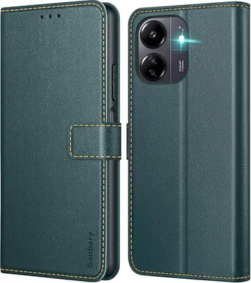 Immagine prodotto di Custodia in pelle per Xiaomi Redmi 13C Poco C65 - Verde scuro