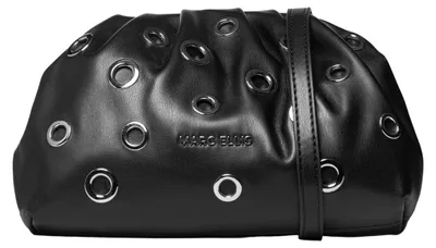 Immagine prodotto di Borsa a spalla "Deep Bag" da donna, in poliuretano, con design arricciato e dettagli dorati a occhielli