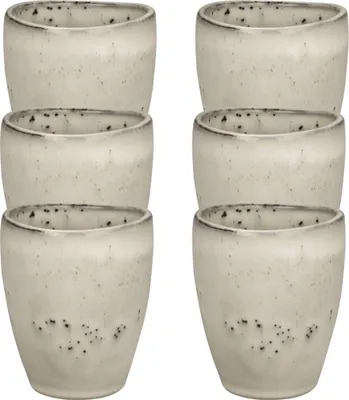 Produktbild von Broste Copenhagen NORDIC SAND Espresso Becher 0,1 l Set6