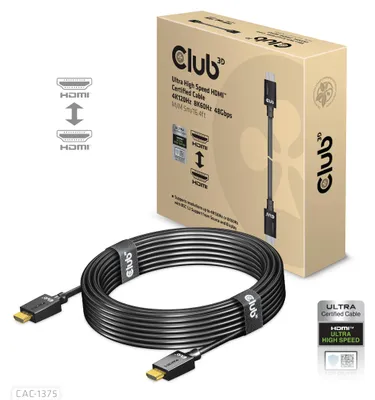 Obrázok produktu pre CLUB3D CAC-1375, 5 m, Typ HDMI (štandard), Typ HDMI (štandard), 48 Gbit/s, Audio Return Channel (ARC), Čierna