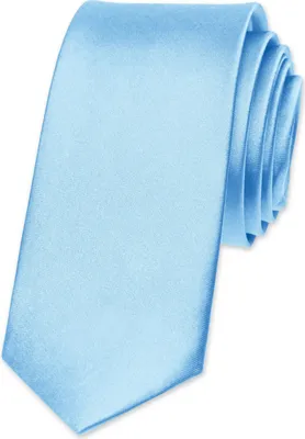 Produktbild von Krawatte Herren Hochzeit Konfirmation Slim Tie Retro Business Schlips schmal Autiga® himmelblau