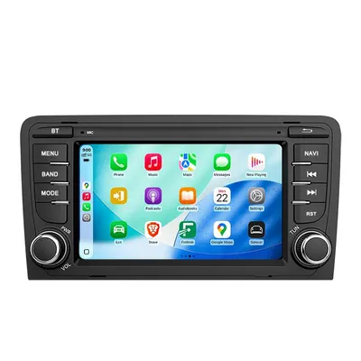 Produktbild von 7 Zoll Android Radio 128GB für Audi A3 8P Carplay Navi Lenkradsteuerung 4G LTE Bluetooth RDS WIFI DSP GPS DAB+