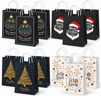 Produktbild von 12 XXL-Geschenktaschen für Weihnachten: Große Weihnachtsgeschenktüten ideal für Präsente & Geschenke