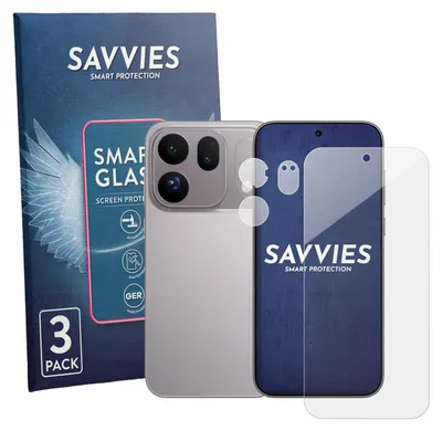 Produktbild von 3x Savvies Schutzglas Folie für Oppo Find X10 (Display+Kamera) 9H Panzer Schutzfolie Glas Displayschutz klar transparent