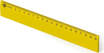 Image de Metrie | Scholar-20GE Règle en bois jaune avec échelle en mm | 20 cm