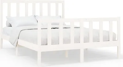 Produktbild von vidaXL Massivholzbett ohne Matratze Weiß 140x200 cm Kiefernholz