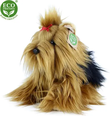 Produktbild von Sitzender Plüschhund, Yorkshire Terrier, 23 cm, umweltfreundlich
