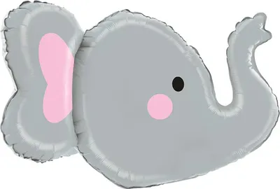 Produktbild von Shape Folienballon "Elefant 3D" | 86 cm